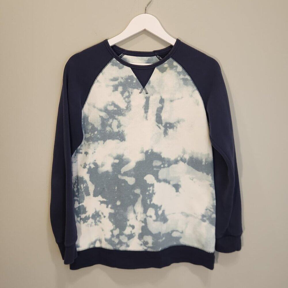 Burton Womens Sweatshirt Raglan Quilted Tie-Dyed Western Tribal Cozy - Size S